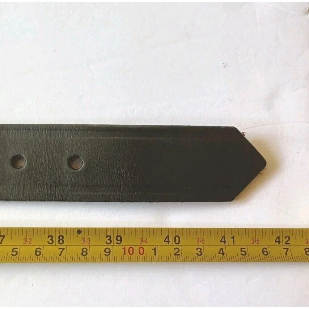 JayPee Top Grain  Leather Belt  Size 36 Black Brass Buckle Men's Bridle Cowhide